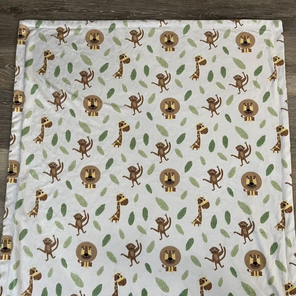 SL Home Fashions | Lion Giraffe Monkey Jungle Baby Blanket Soft 30x40 Rn 119741